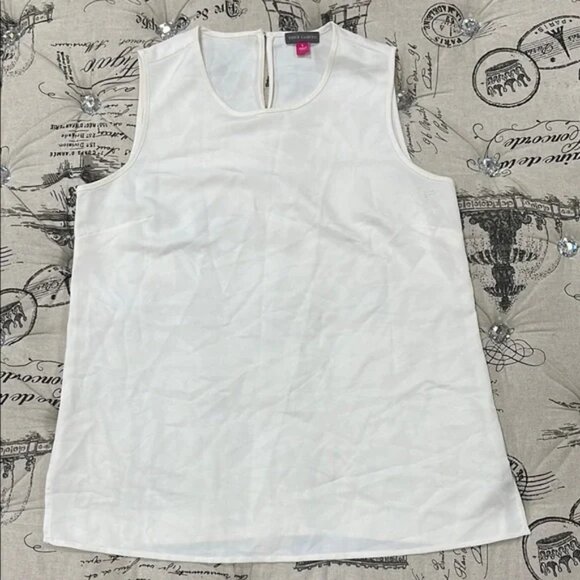Vince Camuto Cream Tank Top Sleeveless Style - Picture 1 of 8
